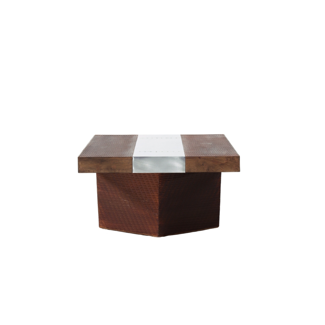 Oak & Aluminium Coffee Table image 4